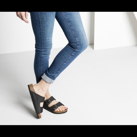 birkenstock arizona vegan anthracite sandals